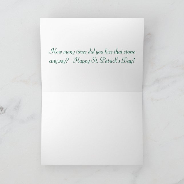 Agradecimento Cartão de saudação 5x7. rua feliz. dia de patrick. (Interior)