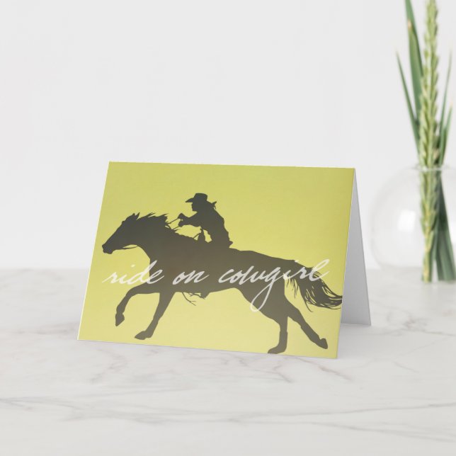 Agradecimento Cartão de Saudação BARREL RACER (Frente)