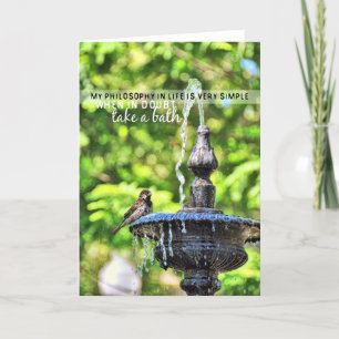 Agradecimento Cartão de Saudação BIRD BATH