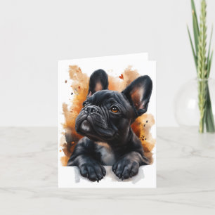 Agradecimento Cartão de saudação Black French Buldogue