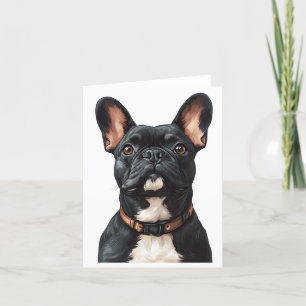 Agradecimento Cartão de saudação Black French Buldogue