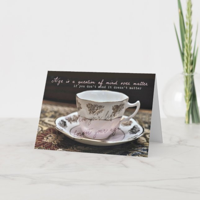 Agradecimento Cartão de Saudação BONE CHINA (Frente)