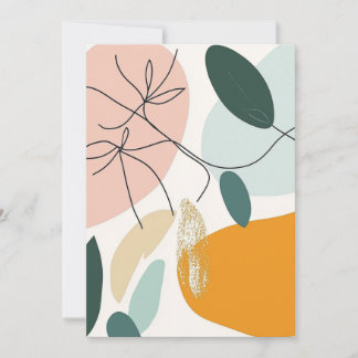 Agradecimento Cartão de Saudação Botânica Elegante Abstrato