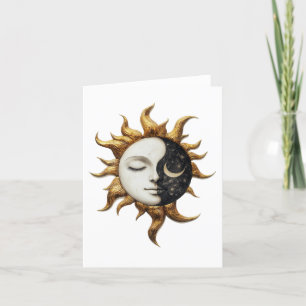 Agradecimento Cartão de saudação Celestial Sun & Moon