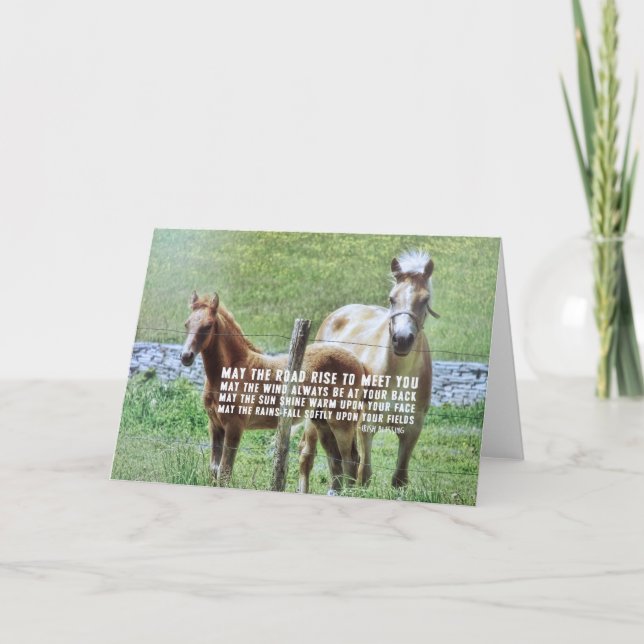 Agradecimento Cartão de Saudação CELTIC PONIES (Frente)