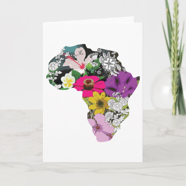 Agradecimento Cartão de saudação com Design africano (Frente)