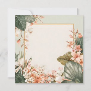 Agradecimento Cartão de Saudação com Moldura Floral