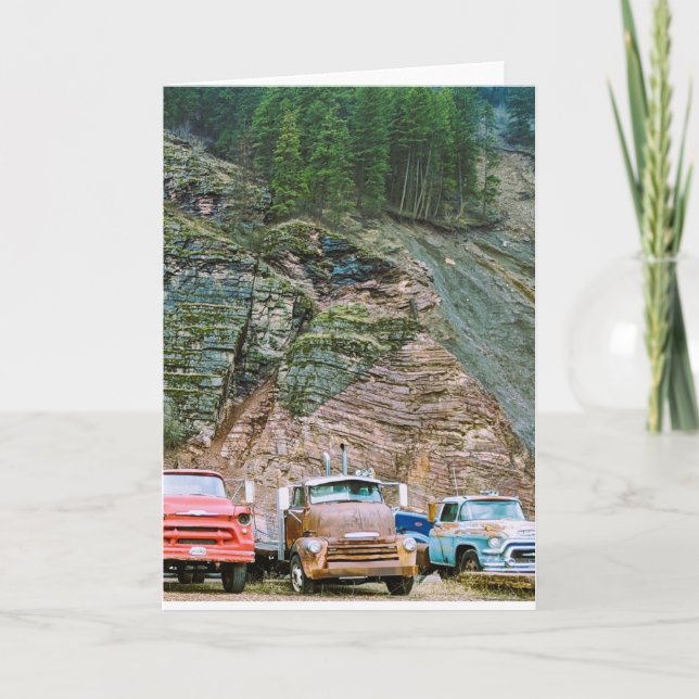 Agradecimento Cartão de Saudação de Caminhões Enganados (Frente)