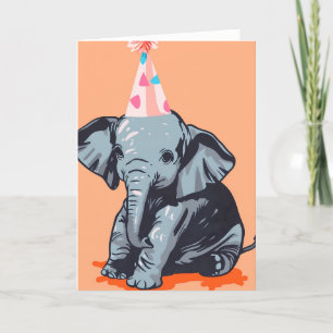 Agradecimento Cartão de Saudação de Celebração de Bebê-Elefante