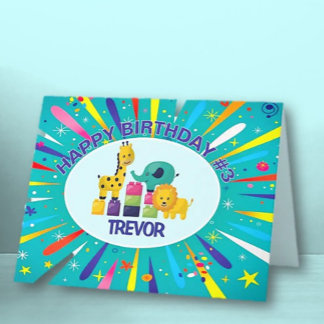 Agradecimento Cartão de saudação de criança Feliz Aniversário Pe