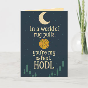 Agradecimento Cartão de Saudação de Cripto Amor do HODL Mais Seg