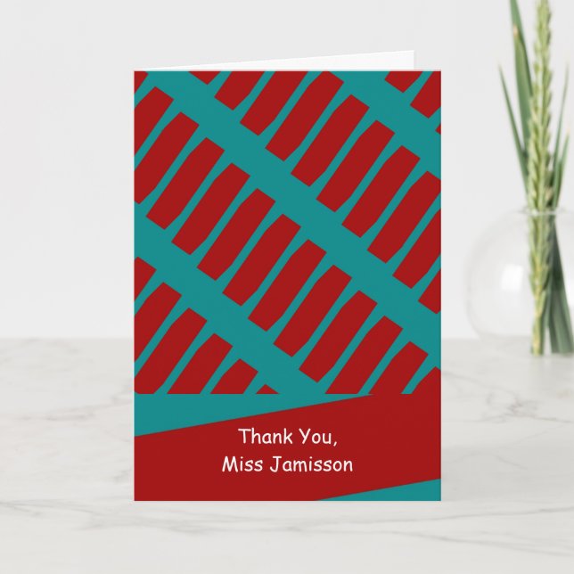 Agradecimento Cartão de Saudação de Dia de Apreciação do Profess (Frente)