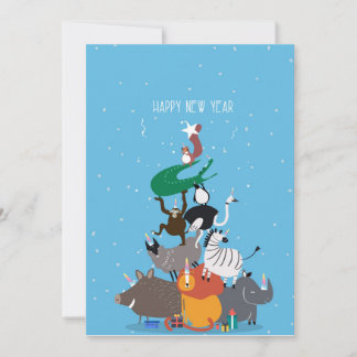 Agradecimento Cartão de saudação de feliz ano novo