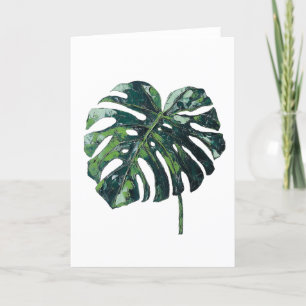 Agradecimento Cartão de Saudação de Folhagem de Folha Monstera T