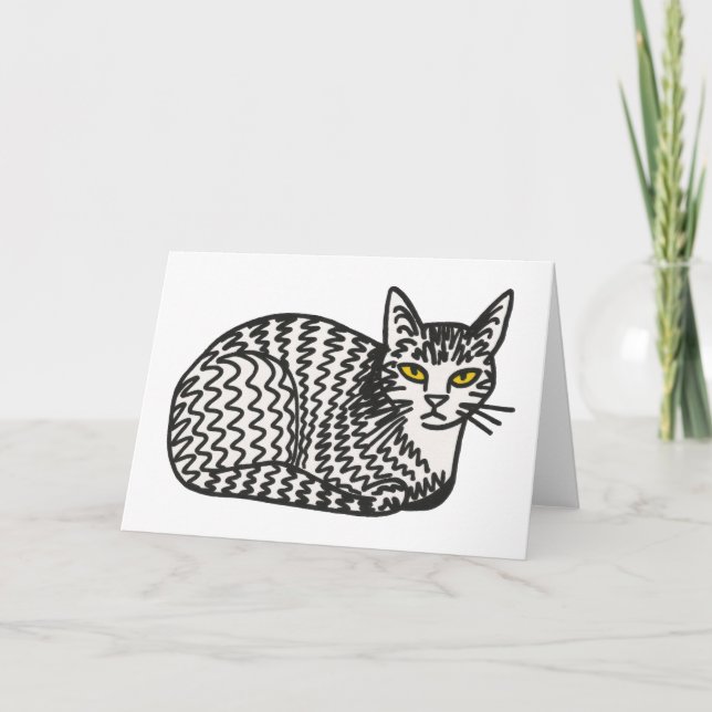 Agradecimento Cartão de saudação de gato (Frente)