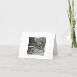 Agradecimento Cartão de saudação de inverno do portão de neve