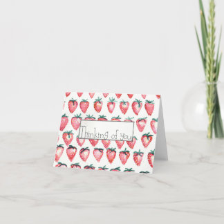 Agradecimento Cartão de Saudação de Morango