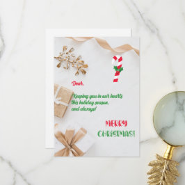 Agradecimento Cartão de saudação de Natal brilhante e feliz