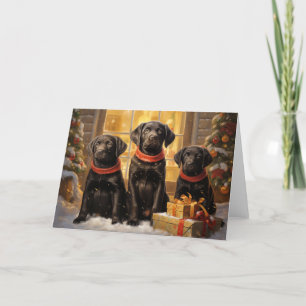 Agradecimento Cartão de saudação de Natal do Labrador