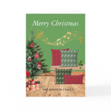 Cartão de Saudação de Natal Feliz Bench