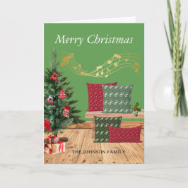 Agradecimento Cartão de Saudação de Natal Feliz Bench