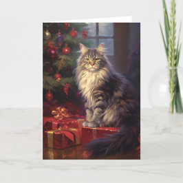 Agradecimento Cartão de saudação de Natal para gatos Ragdoll
