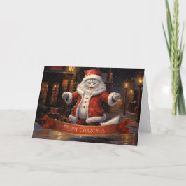 Agradecimento Cartão de saudação de Natal para gatos Ragdoll