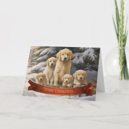 Agradecimento Cartão de saudação de Natal para ouro Retriever