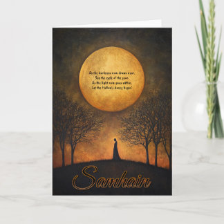 Agradecimento Cartão de saudação de outono Samhain, personalizáv