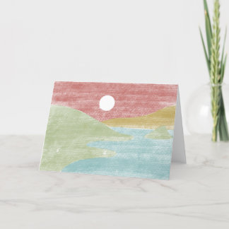 Agradecimento Cartão de Saudação de Paisagem Minimalista Desenha