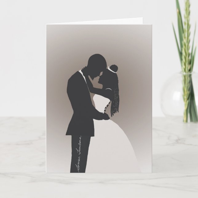 Agradecimento Cartão de Saudação de Parabéns de Casamento (Frente)