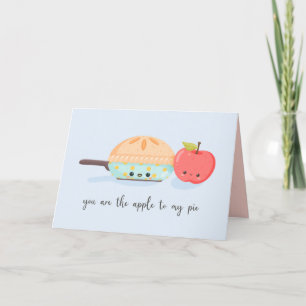 Agradecimento Cartão de saudação de torta de maçã kawaii