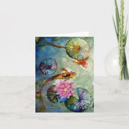 Agradecimento Cartão de Saudação de VAZIO de Peixe Koi