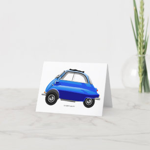 Agradecimento Cartão de saudação do carro da Bubble Isetta.