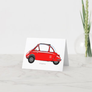 Agradecimento Cartão de saudação do carro Heinkel Trogan Bubble.