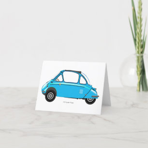 Agradecimento Cartão de saudação do carro Heinkel Trogan Bubble.