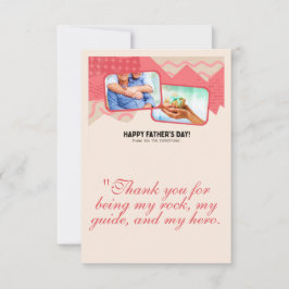 Agradecimento Cartão de saudação do dia de os pais