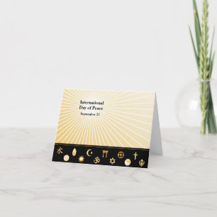 Agradecimento Cartão de Saudação do Dia Internacional da Paz