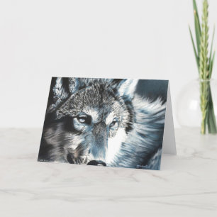 Agradecimento Cartão de Saudação do Lobo Hipnótico por Michaelin