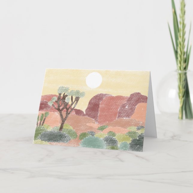 Agradecimento Cartão de Saudação do Parque Nacional Joshua Tree (Frente)