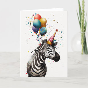 Agradecimento Cartão de Saudação do Partido Zebra