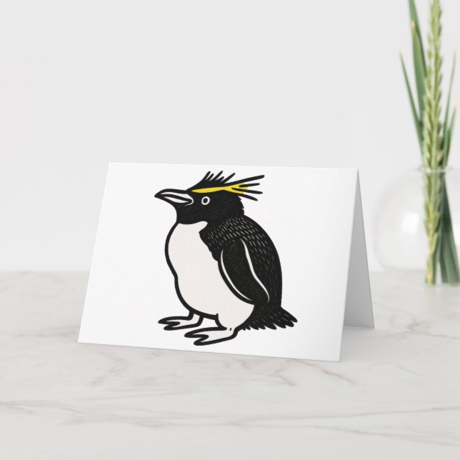 Agradecimento Cartão de Saudação do Pinguim (Frente)