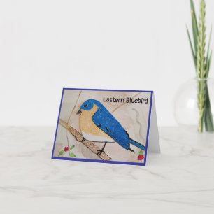 Agradecimento Cartão de Saudação do Vazio Bluebird Oriental