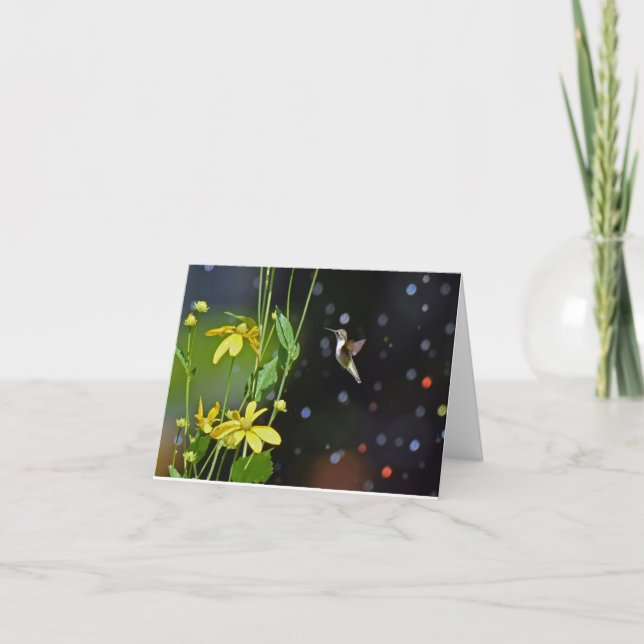 Agradecimento Cartão de Saudação do Vazio Hummingbird (Frente)