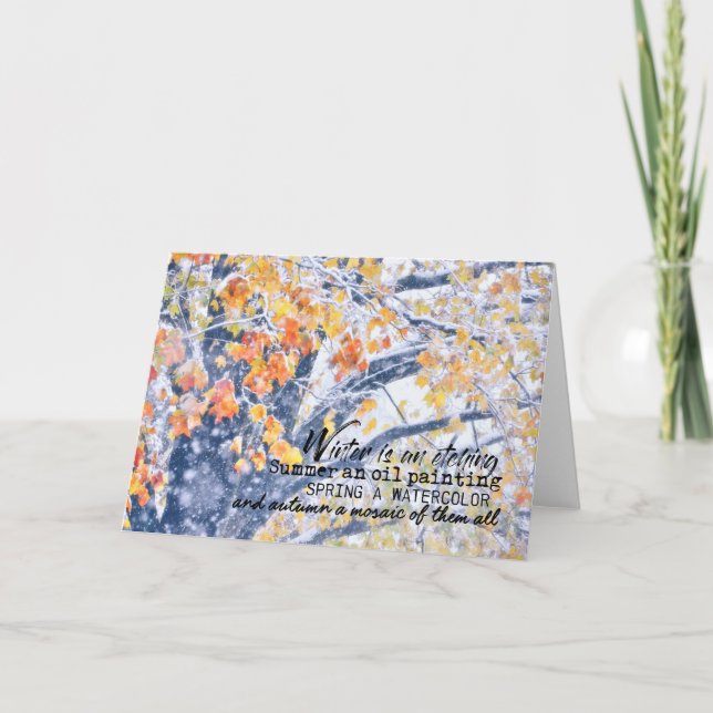 Agradecimento Cartão de Saudação do WINTER no OUTUMN (Frente)