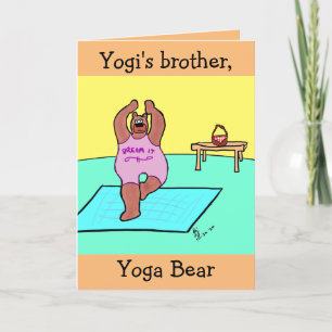 Agradecimento Cartão de saudação do Yoga Bear Namaste