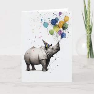 Agradecimento Cartão de saudação dobrado de Festa de aniversário