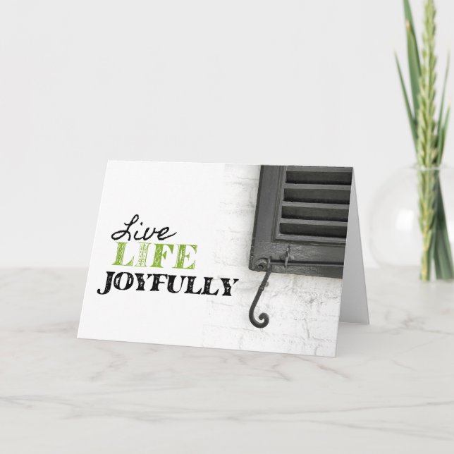 Agradecimento Cartão de Saudação EBONY SHUTTER (Frente)