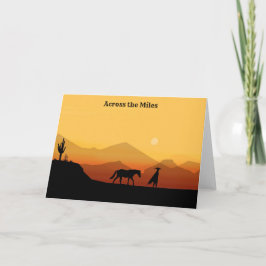 Agradecimento Cartão de Saudação Espanhol de Cavalo e Homem Silh