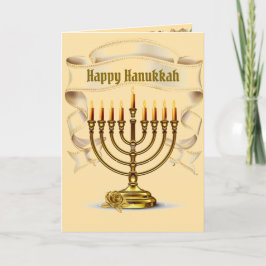 Agradecimento Cartão de Saudação Feliz Hanukkah